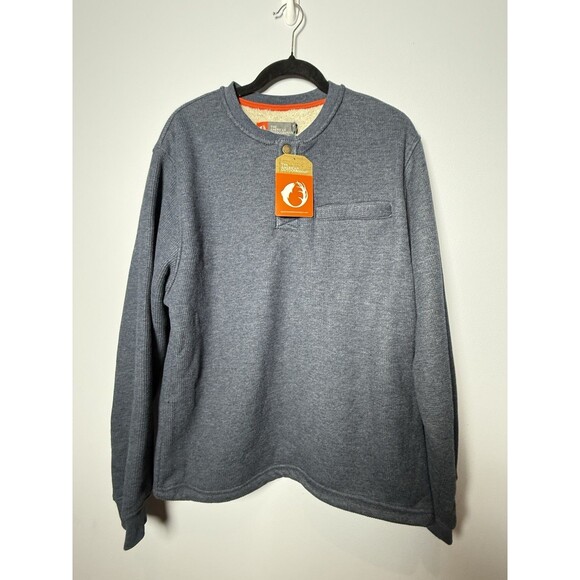 the american outdoorsman Other - The American Outdoorsman Indigo Heather Sherpa Lined Waffle Henley Shirt Large